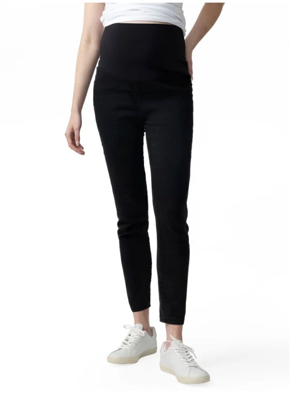 Isabel Black Maternity Jeggings with High Waist Panel size XS